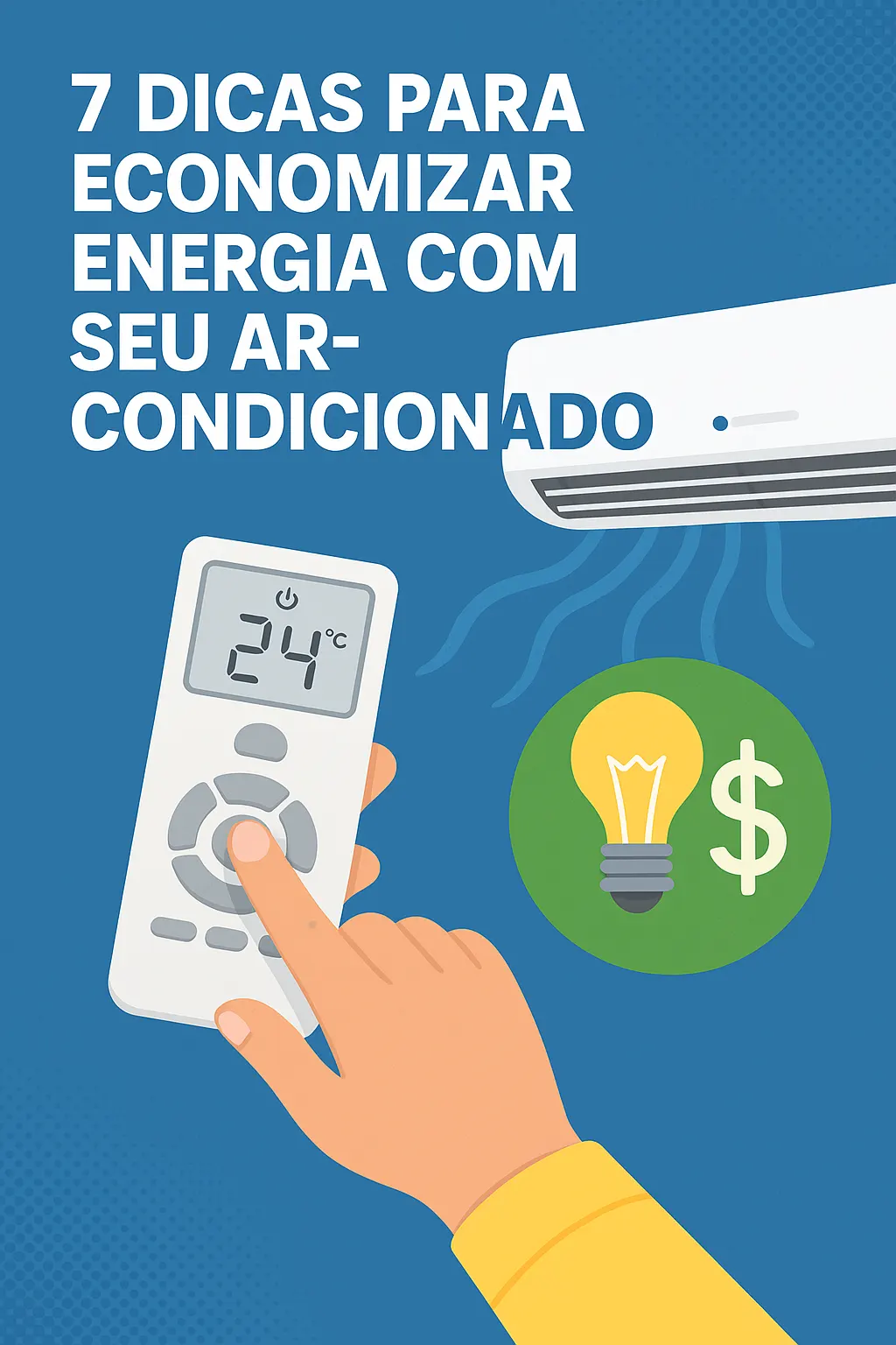 Miniatura economia de energia com ar-condicionado